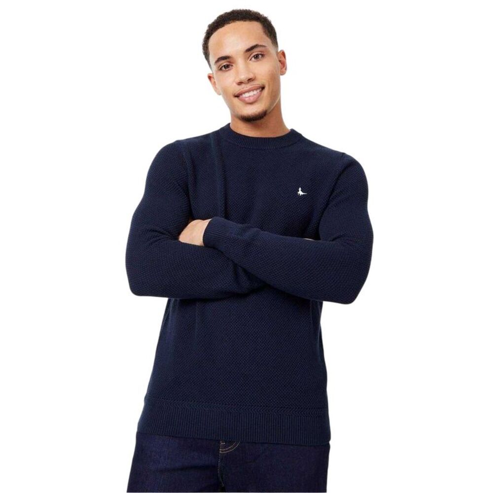 Jack Wills Mens Linus Seed Stitched Sweater / Navy